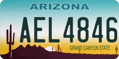 AZ license plate AEL4846