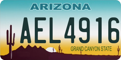 AZ license plate AEL4916