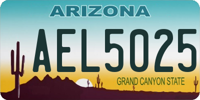 AZ license plate AEL5025