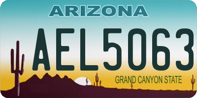 AZ license plate AEL5063