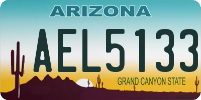 AZ license plate AEL5133