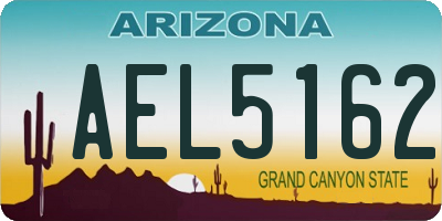 AZ license plate AEL5162