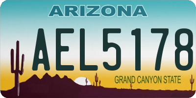 AZ license plate AEL5178