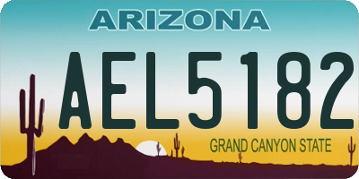 AZ license plate AEL5182