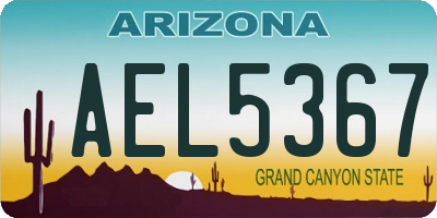 AZ license plate AEL5367