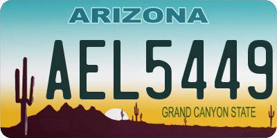 AZ license plate AEL5449