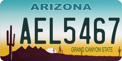 AZ license plate AEL5467