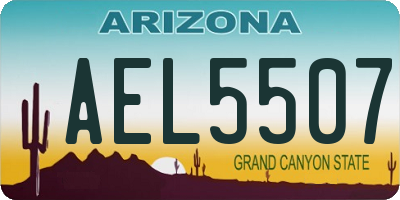 AZ license plate AEL5507