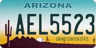 AZ license plate AEL5523