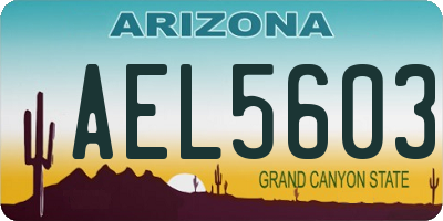 AZ license plate AEL5603