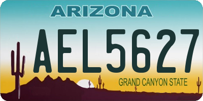 AZ license plate AEL5627