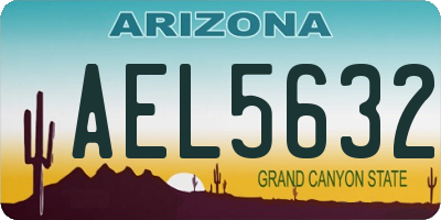 AZ license plate AEL5632