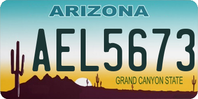 AZ license plate AEL5673