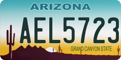 AZ license plate AEL5723