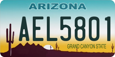 AZ license plate AEL5801