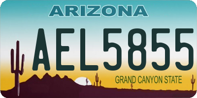 AZ license plate AEL5855