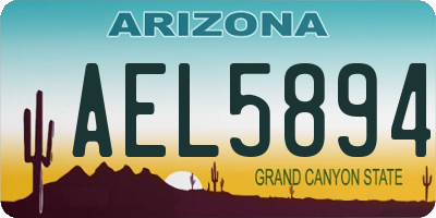 AZ license plate AEL5894