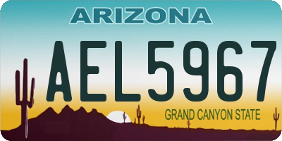 AZ license plate AEL5967