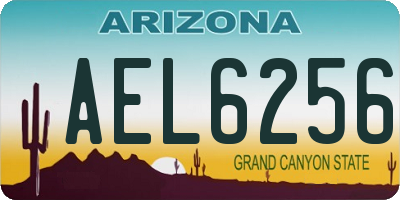 AZ license plate AEL6256