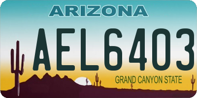 AZ license plate AEL6403