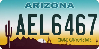 AZ license plate AEL6467