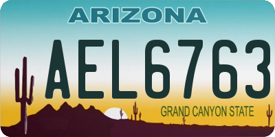 AZ license plate AEL6763