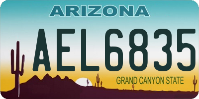 AZ license plate AEL6835