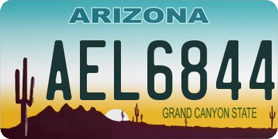 AZ license plate AEL6844