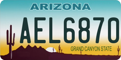 AZ license plate AEL6870