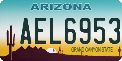 AZ license plate AEL6953