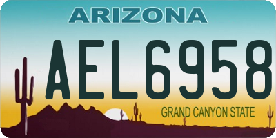 AZ license plate AEL6958