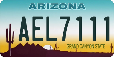 AZ license plate AEL7111