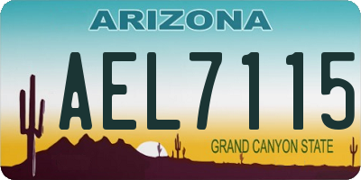 AZ license plate AEL7115