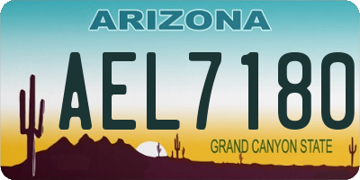 AZ license plate AEL7180