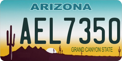 AZ license plate AEL7350