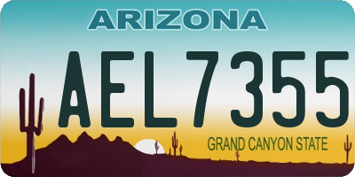 AZ license plate AEL7355