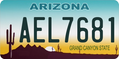AZ license plate AEL7681