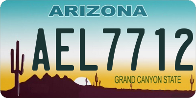AZ license plate AEL7712