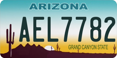 AZ license plate AEL7782