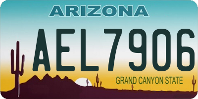 AZ license plate AEL7906