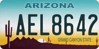 AZ license plate AEL8642