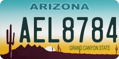 AZ license plate AEL8784