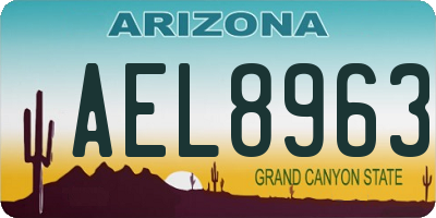 AZ license plate AEL8963