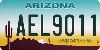 AZ license plate AEL9011