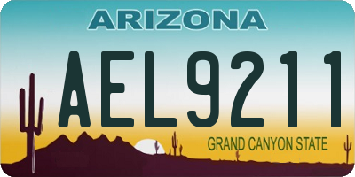 AZ license plate AEL9211