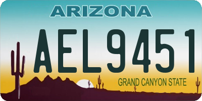 AZ license plate AEL9451