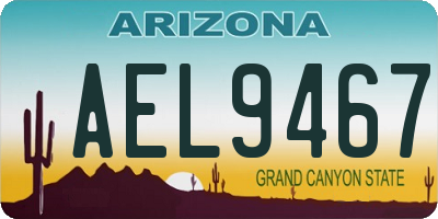 AZ license plate AEL9467