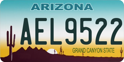 AZ license plate AEL9522