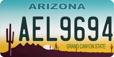 AZ license plate AEL9694