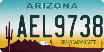 AZ license plate AEL9738